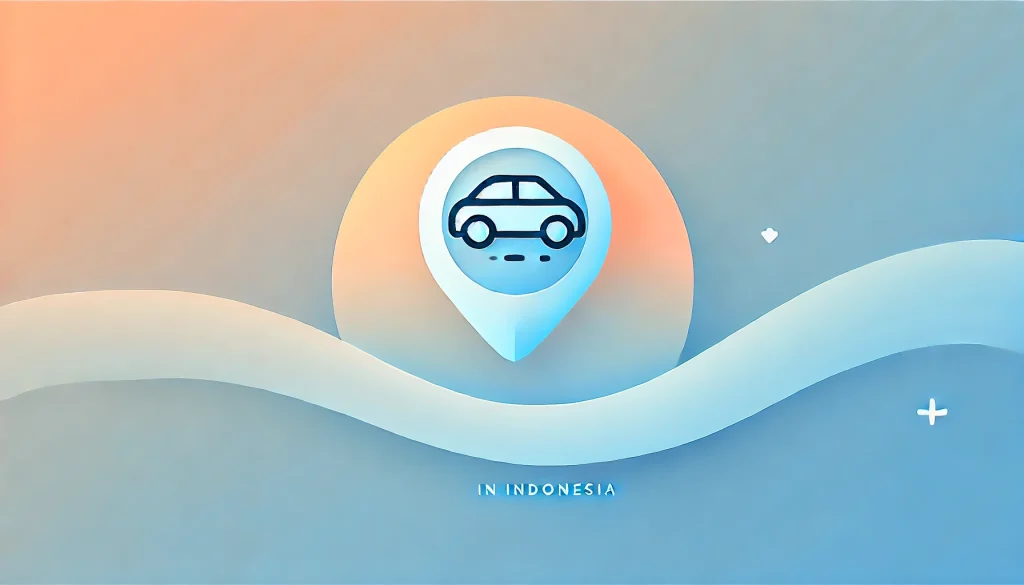 Illustration representing the cost and benefits of renting a car in Indonesia with options for self-drive and driver-inclusive rentals.