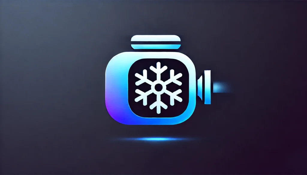 Modern illustration showing carburetor icing prevention with a snowflake and engine icon, symbolizing the effects of carburetor icing in vehicles and aircraft.