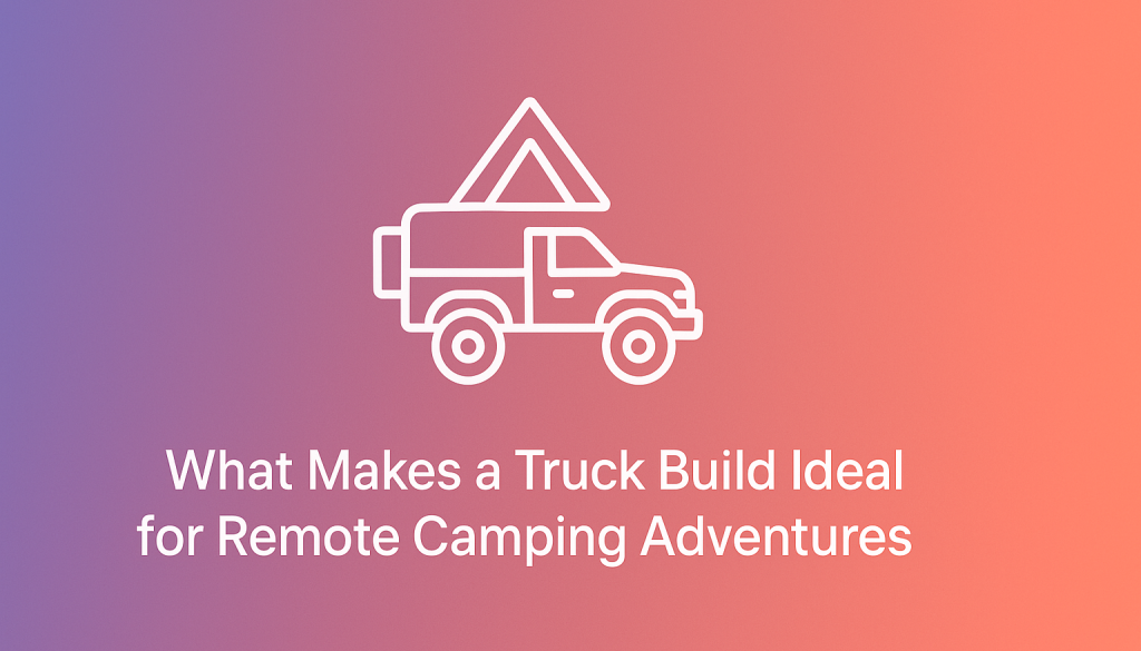 Essential truck build features for safe and self-reliant remote camping adventures